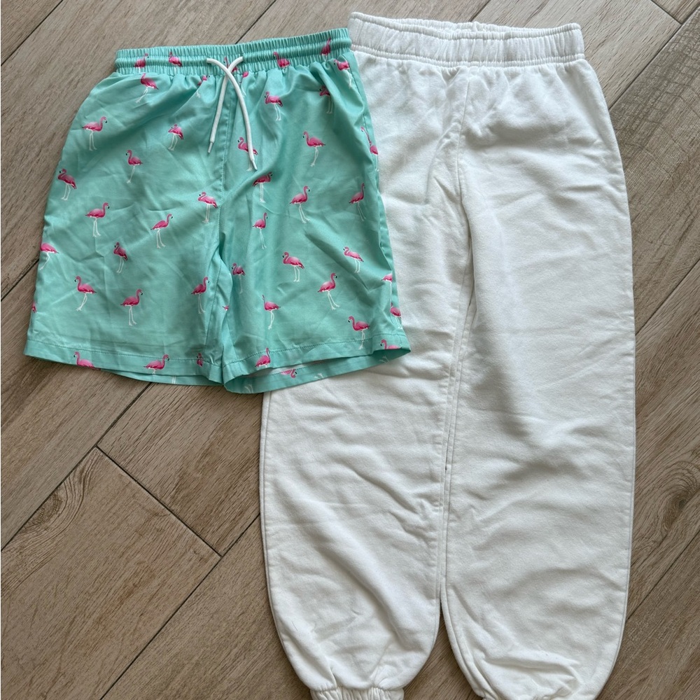 Zara White Joggers Soft Cotton Blend